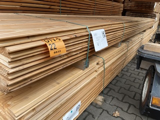 Ca. 72x Douglas Wisselsponning/Halfhoutsrabat, 18x190mm, lengte 500cm